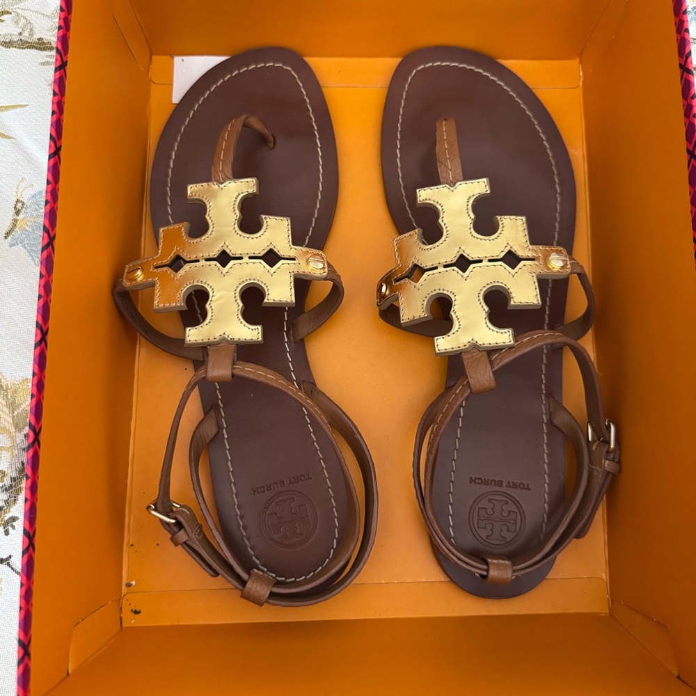 Tory Burch Chandler Flat Sandal - SIZE 10.5